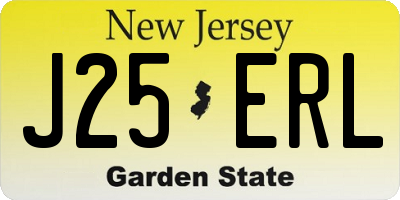 NJ license plate J25ERL