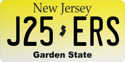 NJ license plate J25ERS
