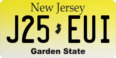 NJ license plate J25EUI