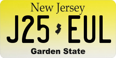 NJ license plate J25EUL