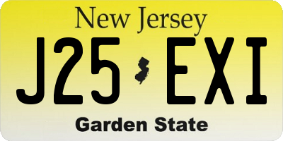 NJ license plate J25EXI