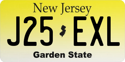 NJ license plate J25EXL