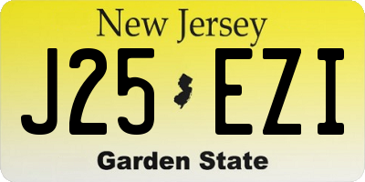 NJ license plate J25EZI