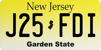 NJ license plate J25FDI