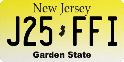 NJ license plate J25FFI