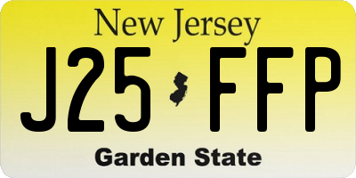 NJ license plate J25FFP
