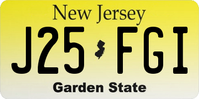 NJ license plate J25FGI