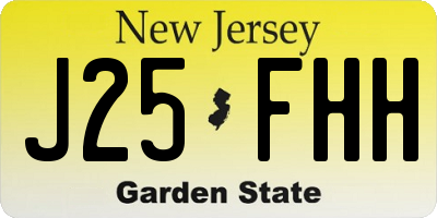 NJ license plate J25FHH