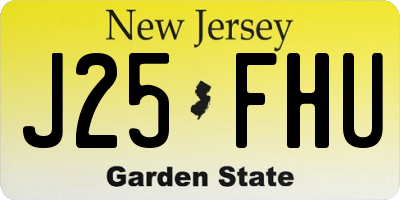 NJ license plate J25FHU
