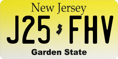 NJ license plate J25FHV