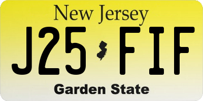 NJ license plate J25FIF