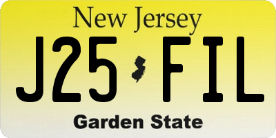 NJ license plate J25FIL