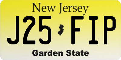 NJ license plate J25FIP