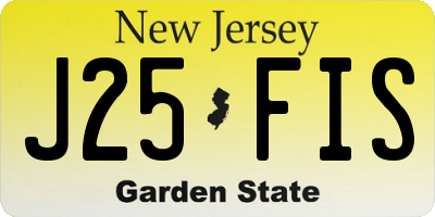 NJ license plate J25FIS