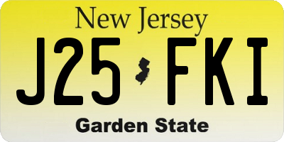 NJ license plate J25FKI