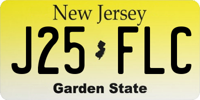 NJ license plate J25FLC