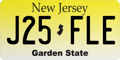 NJ license plate J25FLE