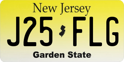 NJ license plate J25FLG