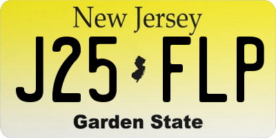 NJ license plate J25FLP