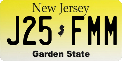 NJ license plate J25FMM