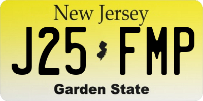 NJ license plate J25FMP
