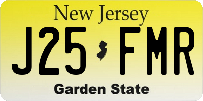 NJ license plate J25FMR