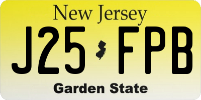 NJ license plate J25FPB