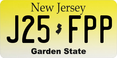 NJ license plate J25FPP