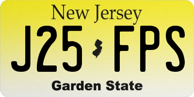 NJ license plate J25FPS