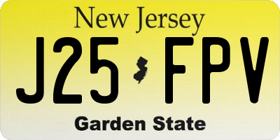 NJ license plate J25FPV