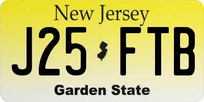 NJ license plate J25FTB