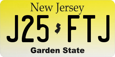 NJ license plate J25FTJ