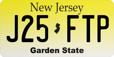 NJ license plate J25FTP