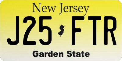 NJ license plate J25FTR