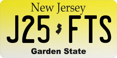 NJ license plate J25FTS