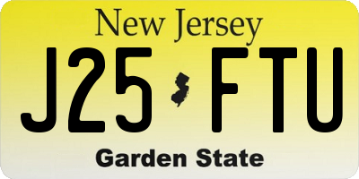 NJ license plate J25FTU