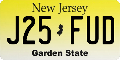 NJ license plate J25FUD