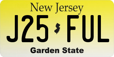 NJ license plate J25FUL