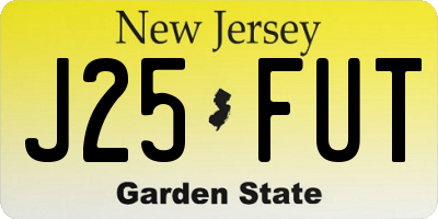 NJ license plate J25FUT
