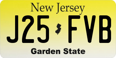NJ license plate J25FVB