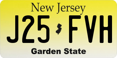 NJ license plate J25FVH