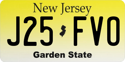 NJ license plate J25FVO