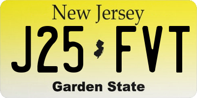 NJ license plate J25FVT