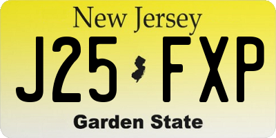 NJ license plate J25FXP