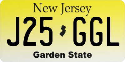 NJ license plate J25GGL