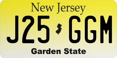 NJ license plate J25GGM