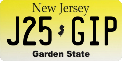 NJ license plate J25GIP