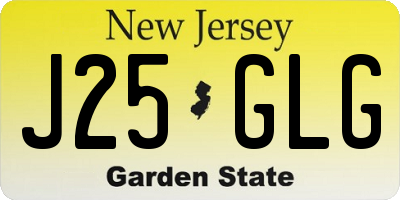 NJ license plate J25GLG