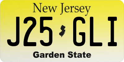 NJ license plate J25GLI