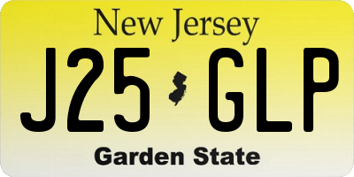 NJ license plate J25GLP